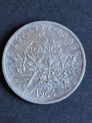 Moneta franchi francesi anno - moneta, 5