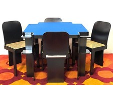 Set da Gioco Space Age Anni 70 (4 sedie + 1 Tavolo) VINTAGE WAIMEA INTERIOR HOME