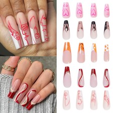 24 Pezzi Di Unghie Finte A