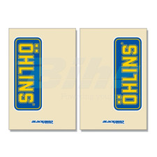 BLACKBIRD KIT COPPIA ADESIVI OHLINS PROTEZIONE STELI FORCELLA MOTO CROSS ENDURO
