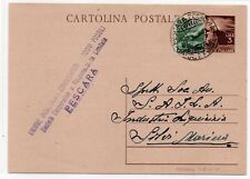 REPUBBLICA , 1947 , iNTERO POSTALE lit.3 + aggiunto , da Pescara .