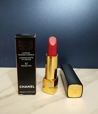 Chanel Rouge Allure Velvet colore labbra opaco luminoso #57 ROUGE FEU nuovo