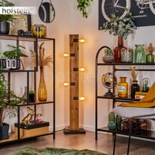 Lampada da terra in legno