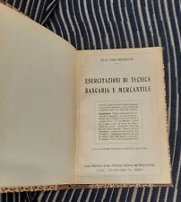 Libretto 1939 prof Monetti: Esercitazioni di Tecnica Bancaria e Mercantile