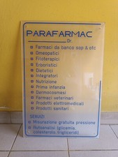 TARGA PLEXIGLASS 65X45 CM USATA PARAFARMACIA ATTIVITÀ COMMERCIALE Insegna 