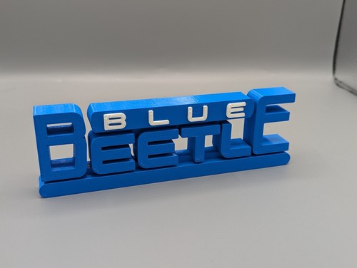 Blue beetle logo stampato - beetle,