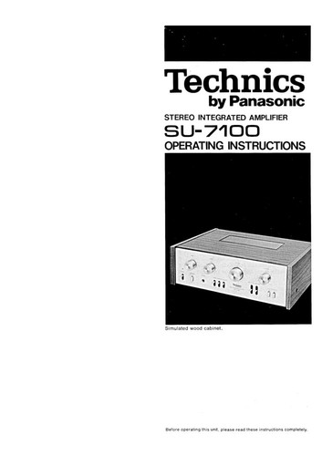 Technics 7100 amplificatore - su-7100,