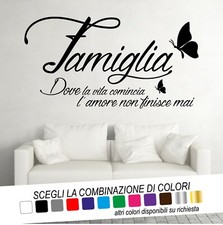 Adesivo Murale Frase FAMIGLIA