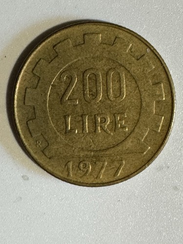 1pezzo 200lire 1977 originale