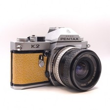 Fotocamera reflex vintage pellicola Pentax K2 35MM con obiettivo 28mm - Giallo - FUNZIONANTE
