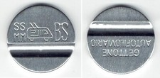 GETTONE AUTOFILOVIARIO BRESCIA 1 SCANALATURA ALLUMINIO - TRANSPORT TOKEN ITALY