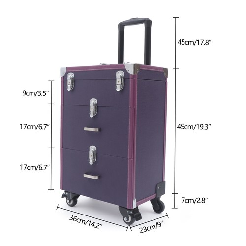 Large rolling cosmetic case - large,
