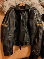 giacca in pelle nera moto uomo marca spidi taglia 48 condizioni eccellenti