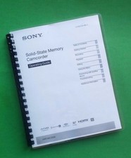 Manuale d'uso per videocamera Sony HXR MC2500 109 pagine con cover trasparenti!