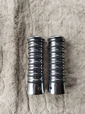 Manopole Moto Custom Universali Cromate Custom Harley Manubrio 25mm Rail Metallo