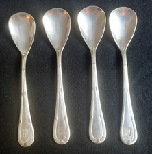 NAVIGAZIONE-LLOYD TRIESTINO - 4 PALETTE PER GELATO IN METALLO ARGENTATO-C. 1936