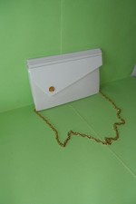 borsa borsetta rodoide bianca elegante cerimonia anni 80 sera accessori vintage