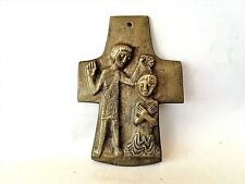 CROCE BIZANTINA - BATTESIMO DI CRISTO - BRONZO IN ALTORILIEVO -