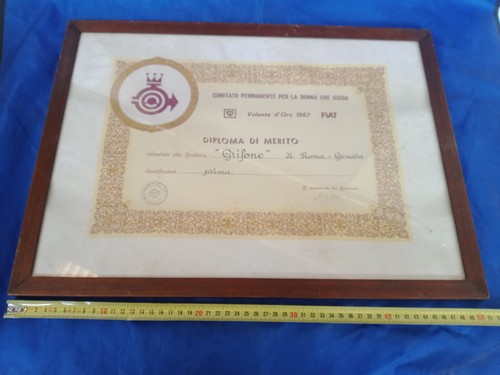 Diploma merito volante - diploma, d'oro