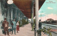 dn206 cartolina faenza tettoia della stazione provincia di ravenna