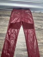 Calzedonia leggings jeans vino ecopelle Xs belli