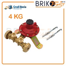 MINI CENTRALINA GAS GPL 2 BOMBOLE STAFFE REGOLATORE DA 4 KG SENZA FLESSIBILI