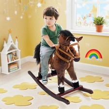 Cavallo a dondolo in legno per