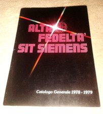 CATALOGO VINTAGE ALTA FEDELTA' SIT SIEMENS 78/79 OTTIMO