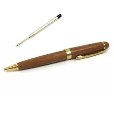 PENNA a SFERA in LEGNO Ciliegio + 1pz. Refill Regalo laurea compleanno cresima