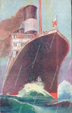 cf689 cartolina cpa genova