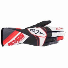Alpinestars Guanti Tech-1 K race V2 graphic Nero/bianco/antracite/rosso