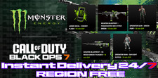 Call of Duty Black Ops 7 BO7 Monster Energy oggetti set completo 5 oggetti NO XP