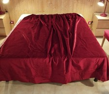 2 TENDE DI VELLUTO FODERATE DI RASO per salone, camera, sala conferenze, teatro