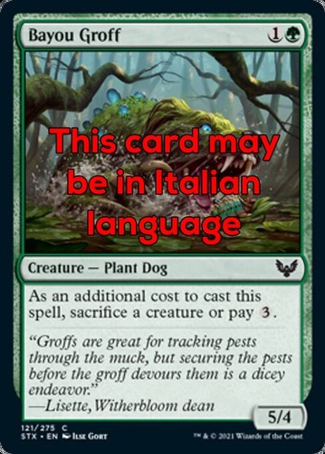 Mtg bayou groff foil exc - exc,
