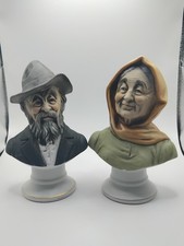 Capodimonte Due Statue Di Porcellana Coppia Di Vecchietti