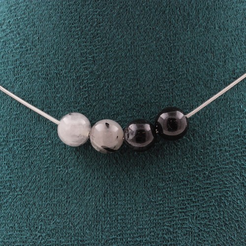 Collana perle quarzo - 4,