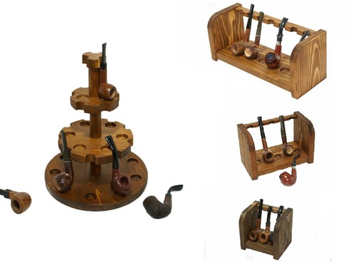 Portapipe legno tavolo - in,