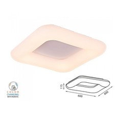 Plafoniera Led Da Soffitto Moderna CCT Quadrata 600X600mm 42W Dimmerabile Teleco