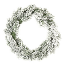 CORONCINA PINO FIORISTI DECORATORI EVENTI VETRINE NATALE INNEVATA NEVE BIANCA