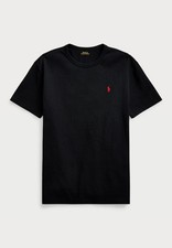 Polo Ralph Lauren t-shirt Custom Slim Fit- Nera e logo rosso - Taglia L Uomo