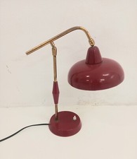 Lampada da tavolo anni 60 metallo rosso