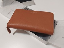 Emporio Armani portafoglio donna brown logo oro Y3H304 vera pelle