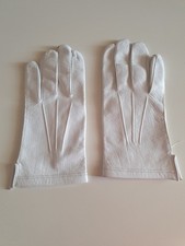 Guanti in pelle bianca per uniforme da sera Ufficiale Esercito Italiano anni '60