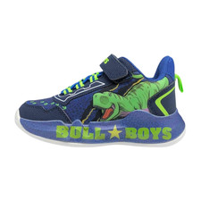 Scarpe sneakers Bull Boys bambino DNAL5140 tessuto blu con velcro