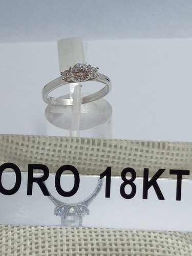 Anello oro bianco 750 18 - anello,
