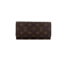 Portafoglio lungo bifold Louis Vuitton Vintage in tela Monogram marrone