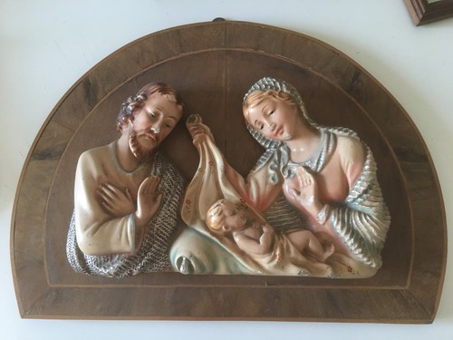 Quadro sacra famiglia legno - legno, e