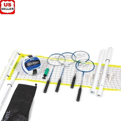 Set badminton pallavolo 1 - badminton, in