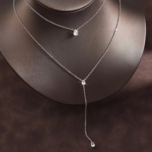 Collana goccia doppio strato - a,