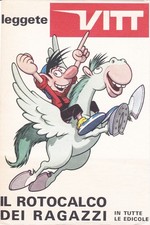 Cartolina Pubblicitaria_leggete VITT_IL ROTOCALCO DEI RAGAZZI_ ill. JACOVITTI_??